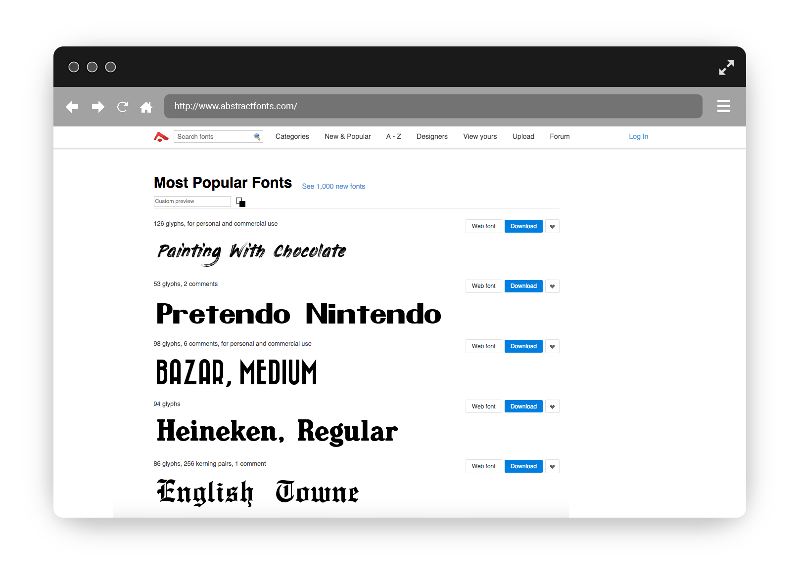 Abstract fonts - Fuentes gratis
