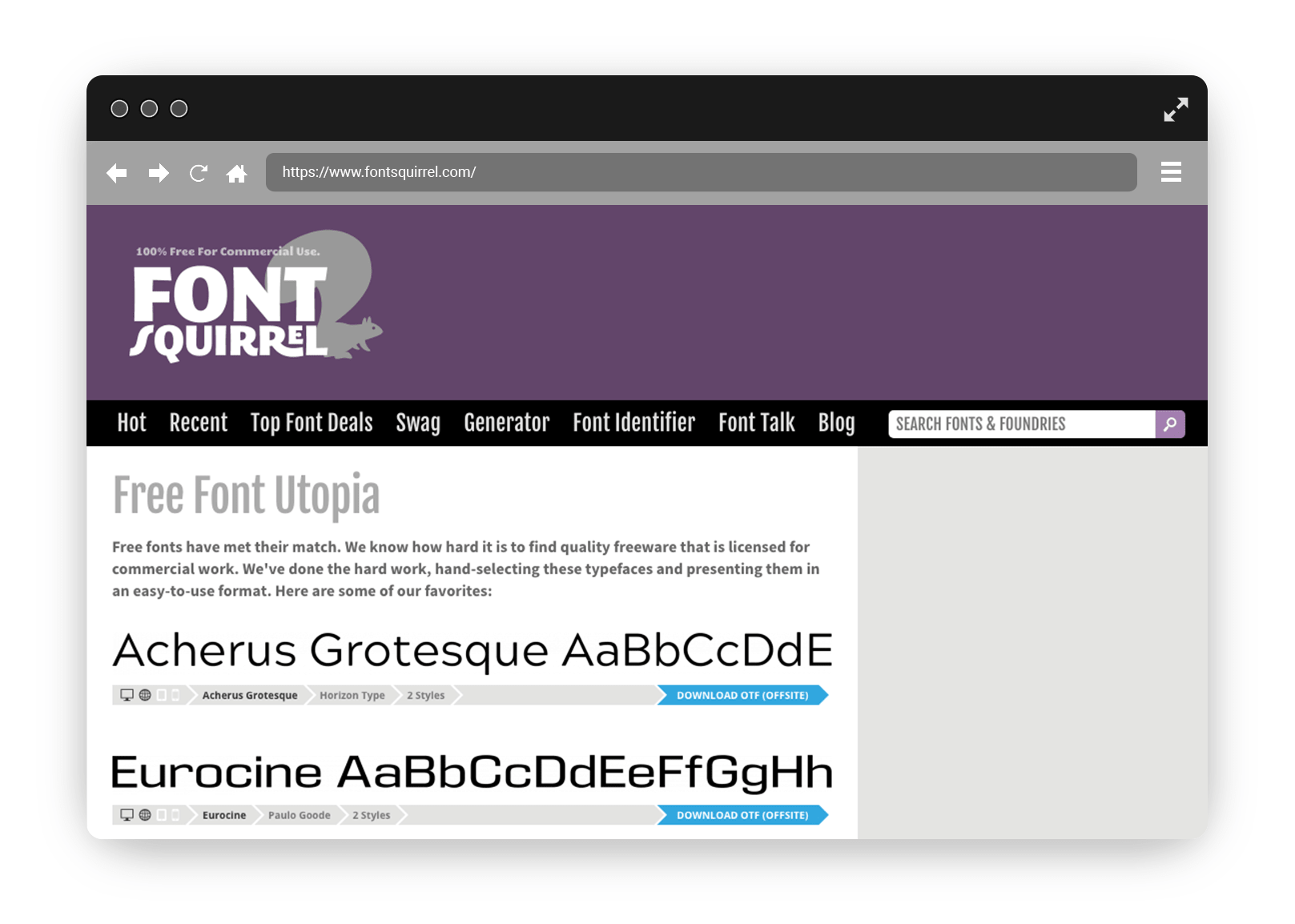 Font squirrel  - Fuentes gratis