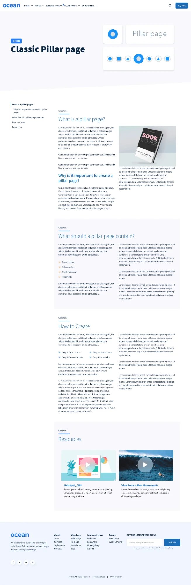 Classic Pillar Page